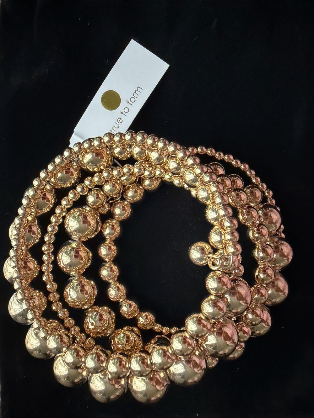 Rose Gold Beaded Stretch Bracelet Set